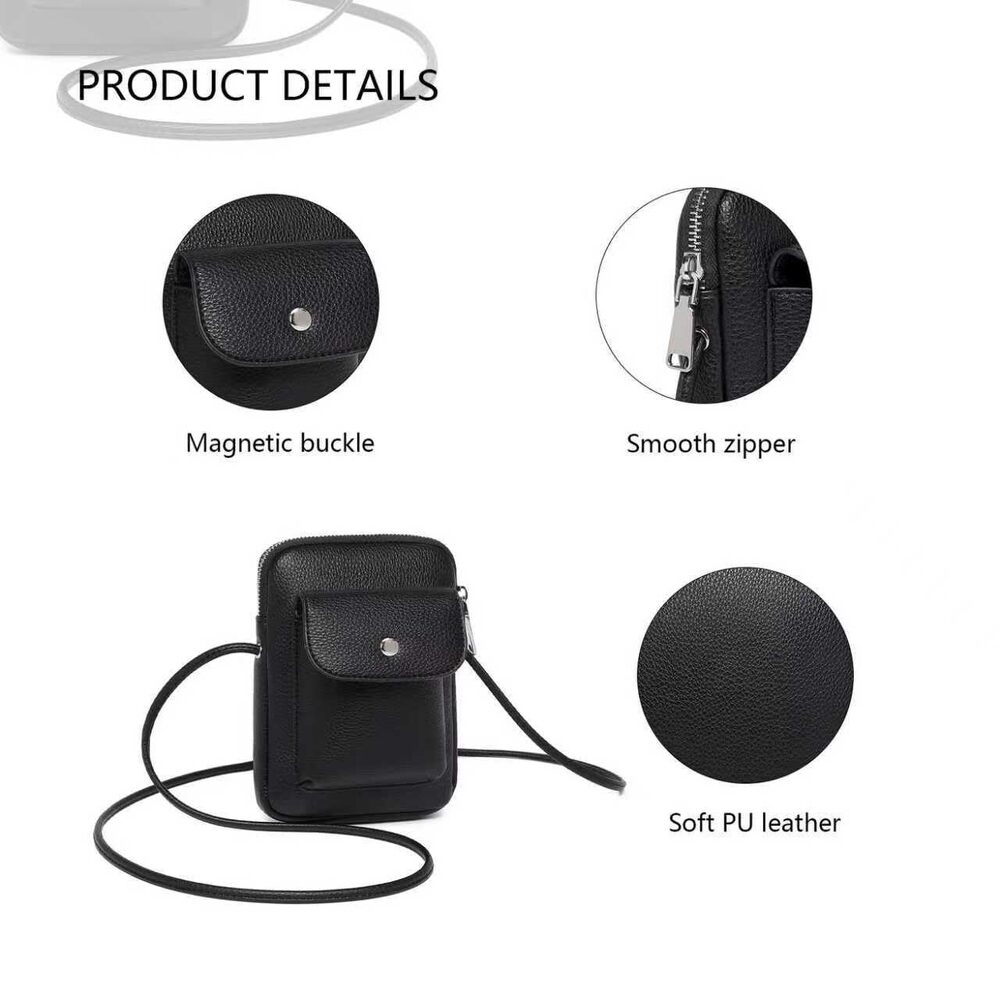 9511 Pu Crossbody Lanyard Mobile Phone Bag Simple Accessory With Adjustable View 4